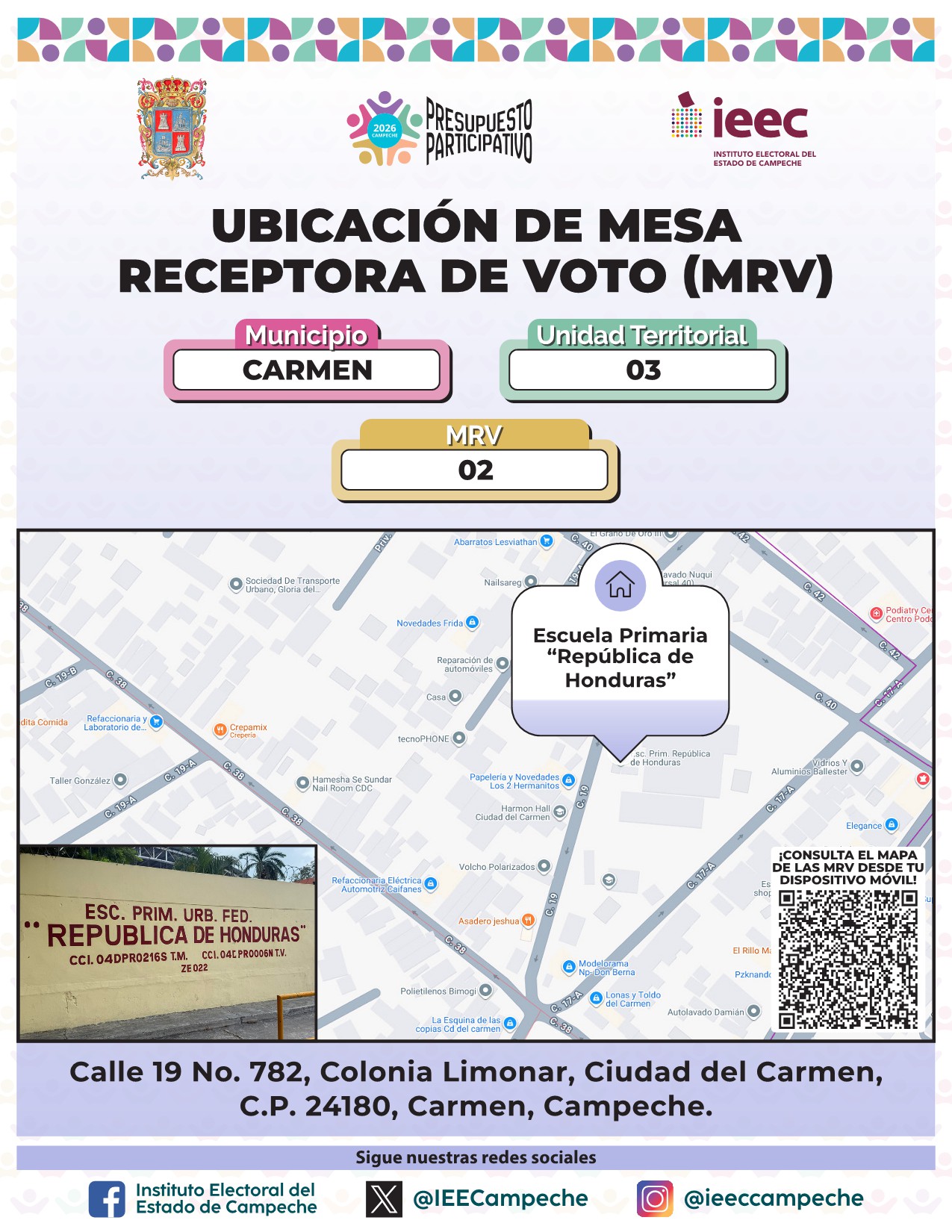Ubicación de Mesas Carmen 2
